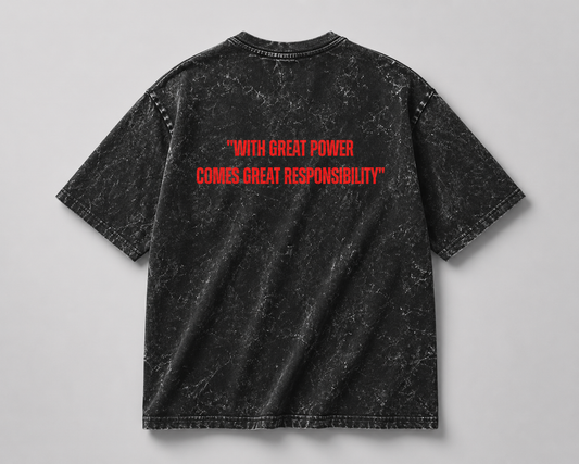SpiderMan Acid Washed Oversized Tee