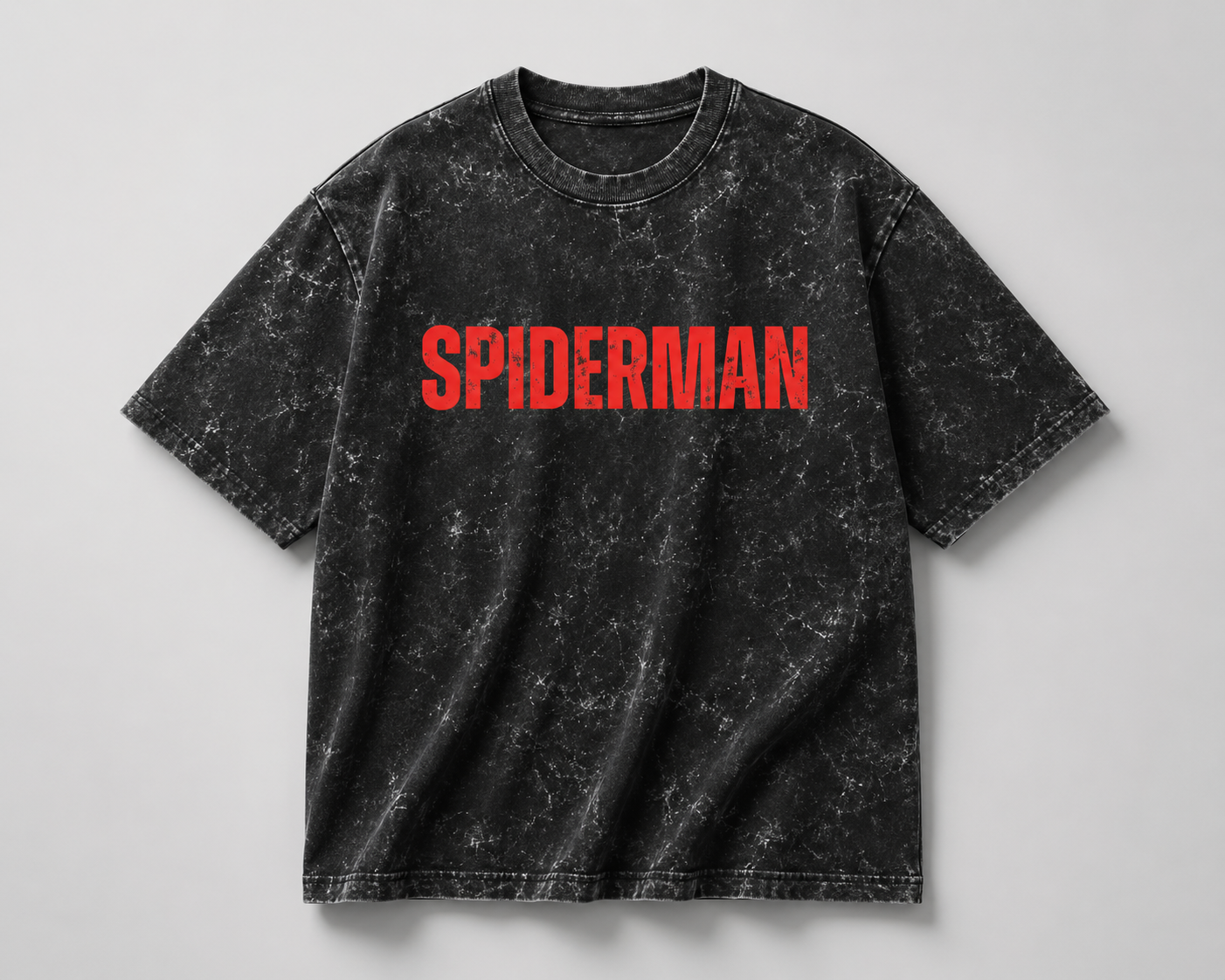 SpiderMan Acid Washed Oversized Tee