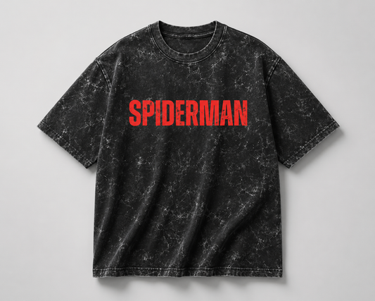 SpiderMan Acid Washed Oversized Tee