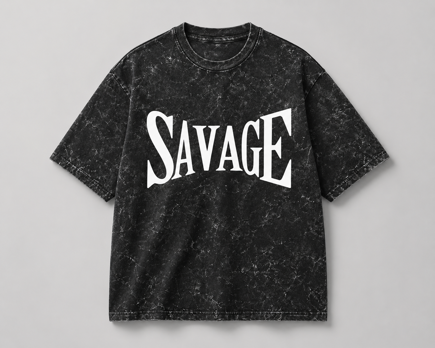 Savage Acid Washed Oversized Tee