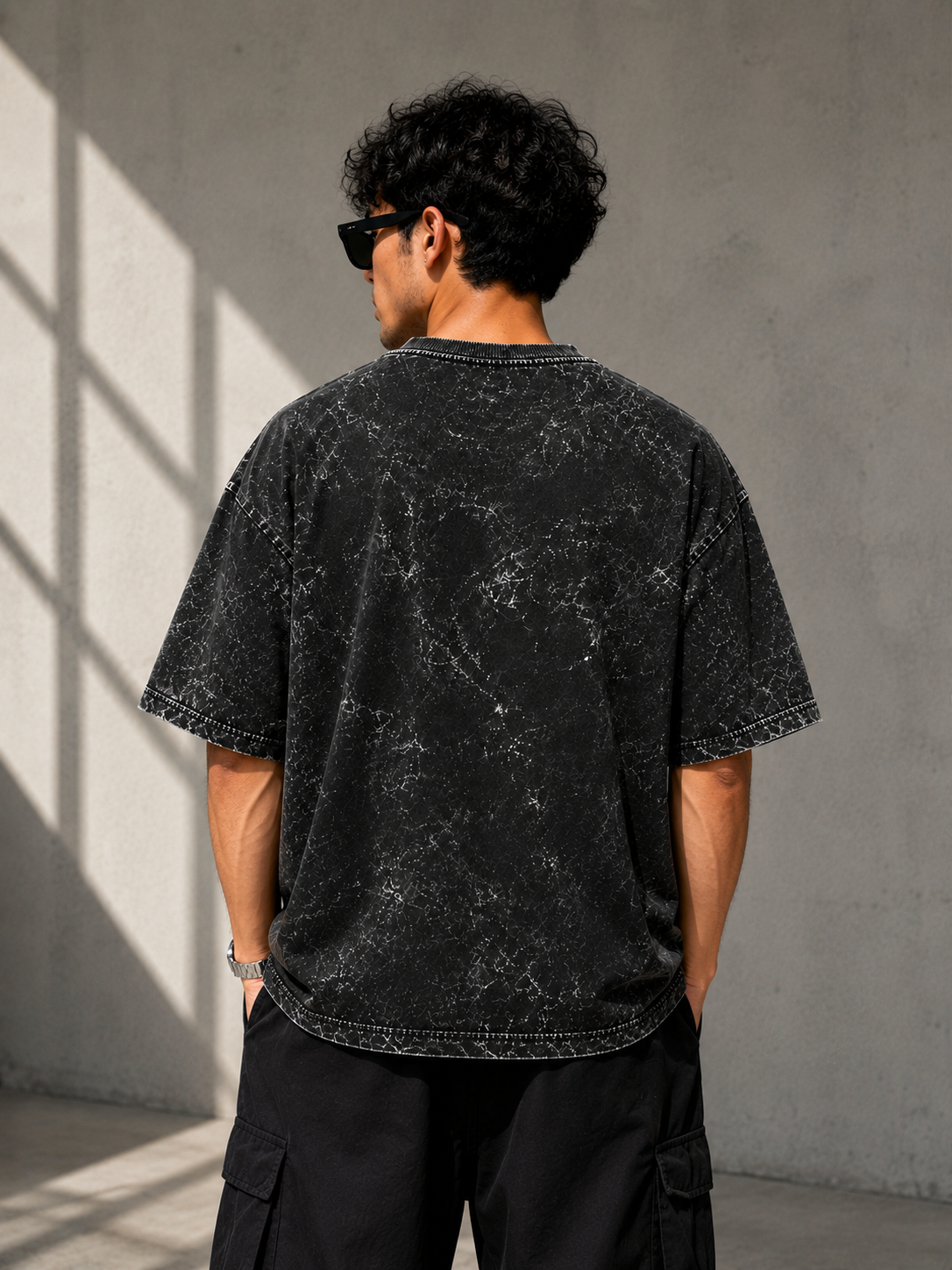 Brave Acid Washed Oversized Tee