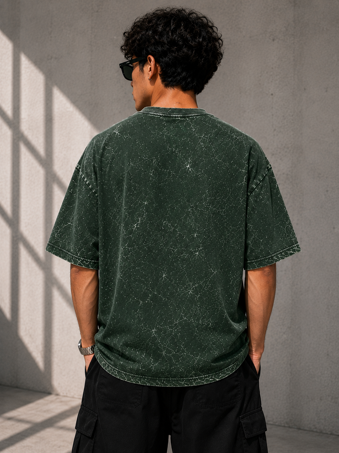 Brave Acid Washed Oversized Tee