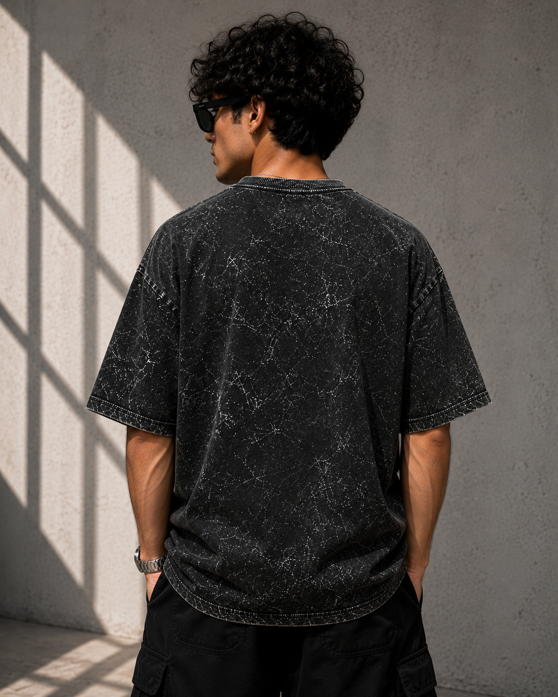 Not Worth It Acid Washed Oversized Tee